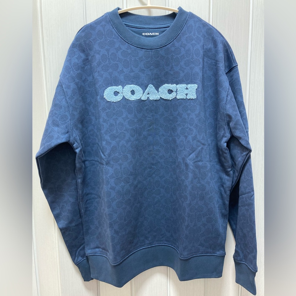 Coach Navy Crewneck Men's Sweater